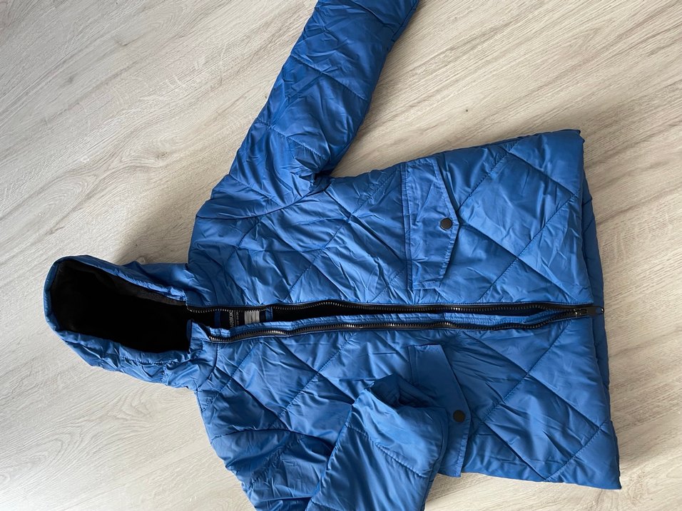 Erkek Çocuk Mavi Kapüşonlu Mont - Görsel 3