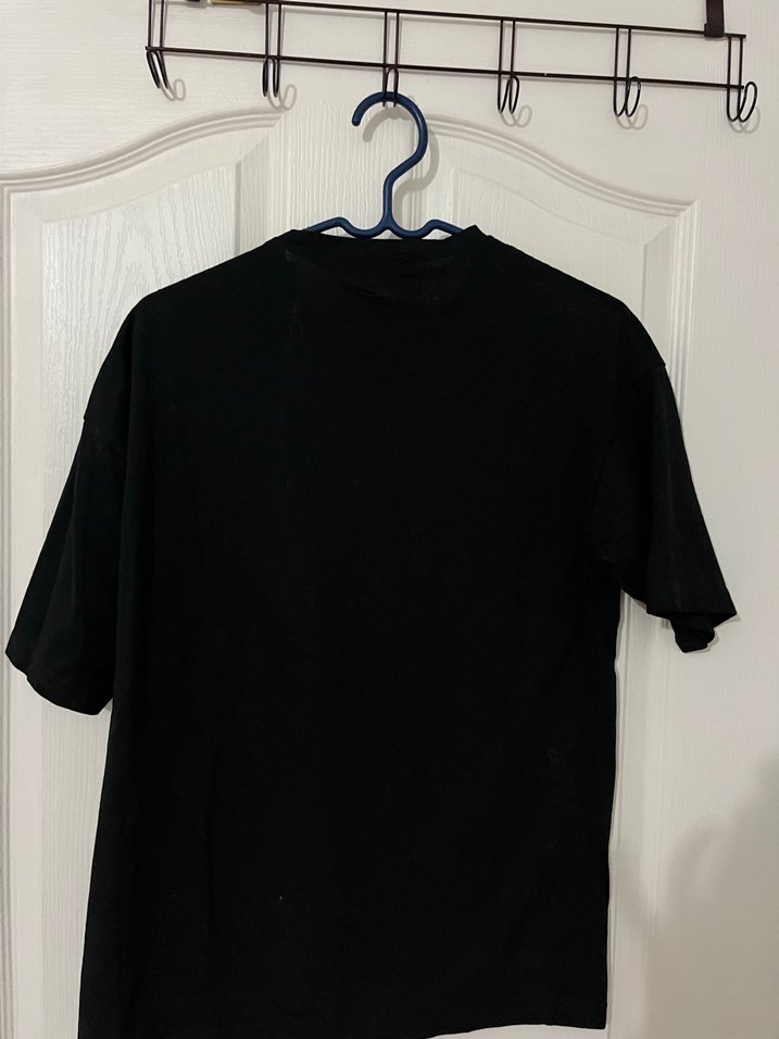 Siyah Kelebek Baskılı Mini Tişört - Görsel 2