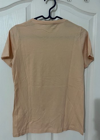 Kadın Bej Kısa Kollu Pamuklu Tişört - Görsel 2