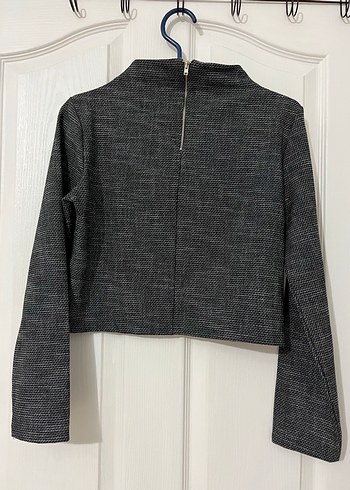 Gri  Yarım Balıkçı Yaka Kadın Kazak - Görsel 3