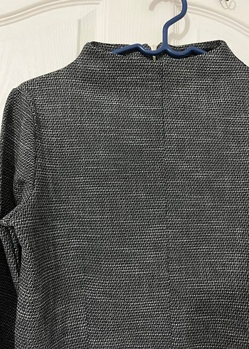 Gri  Yarım Balıkçı Yaka Kadın Kazak - Görsel 2