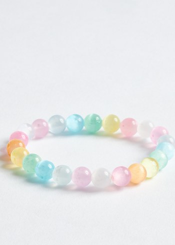 Renkli Doğal Taş Selenit Bileklik - Görsel 3