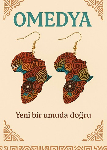 Renkli Etnik Ahşap Boho Küpeler