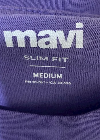 m Beden Mor Mavi Jeans Baskılı Erkek Tişört