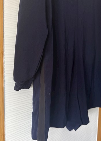 Fermuarlı Mini Lacivert Şort Tulum - Görsel 7