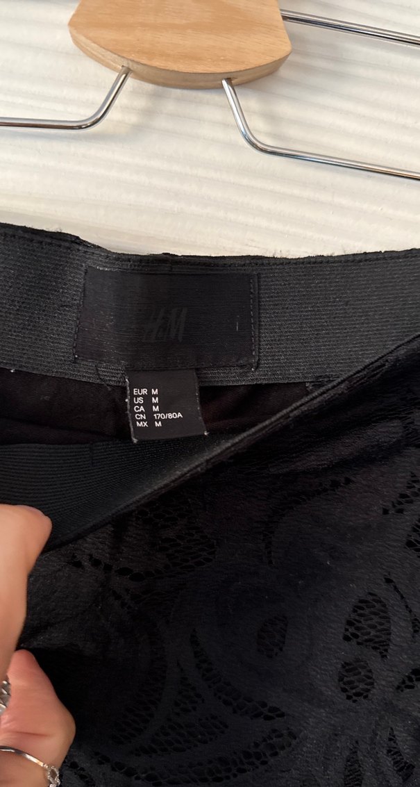 Kadın Siyah Dantel Uzun Kalem Etek - Görsel 3