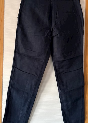 Lacivert Midi Kumaş Kadın Pantolon - Görsel 5