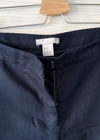 Lacivert Midi Kumaş Kadın Pantolon - Görsel 4