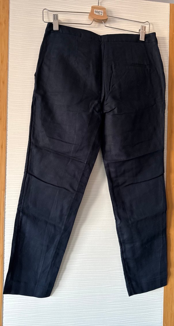 Lacivert Midi Kumaş Kadın Pantolon - Görsel 5