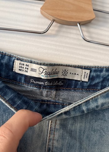 Düğmeli Kadın Midi Denim Etek - Görsel 4