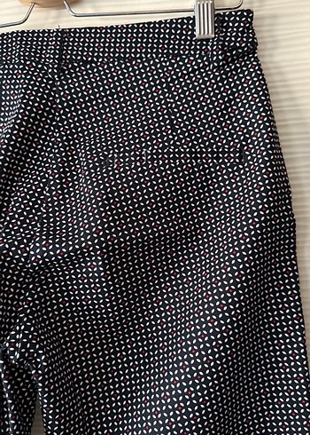 Düğmeli Gri Puantiyeli Kadın Kumaş Pantolon - Görsel 8