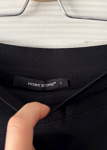 Uzun Siyah Jarse Triko Kalem Etek - Görsel 4
