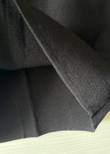 Uzun Siyah Jarse Triko Kalem Etek - Görsel 8