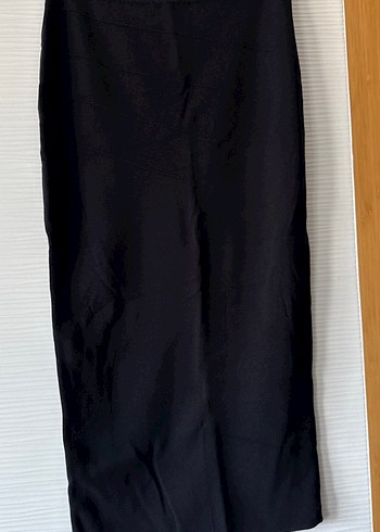 Uzun Siyah Jarse Triko Kalem Etek - Görsel 5