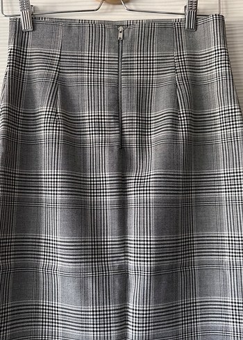 Gri Kareli Uzun Kalem Etek - Görsel 7