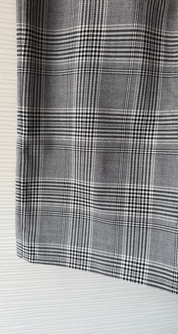 Gri Kareli Uzun Kalem Etek - Görsel 2