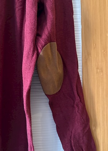 Bordo Kadın Boğazlı Uzun Kollu Triko Tunik-Elbise - Görsel 7