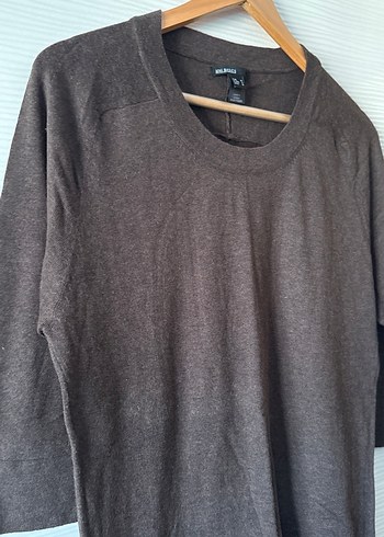 Kahverengi Triko Elbise-Tunik - Görsel 2