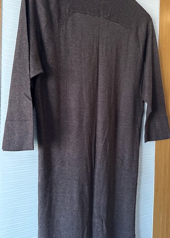 Kahverengi Triko Elbise-Tunik - Görsel 6
