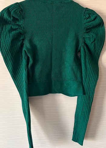 Yeşil Kadın Triko Uzun Kollu Kazak - Görsel 6