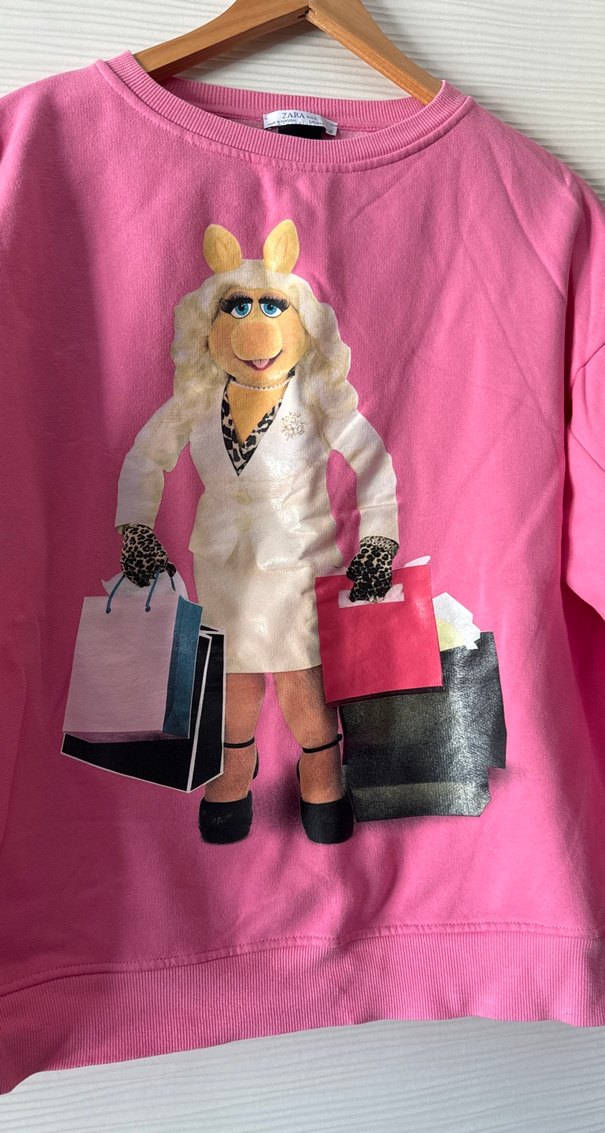 Kadın Pembe Baskılı Sweatshirt - Görsel 2