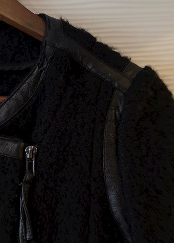 Fermuarlı Siyah Kadın Ceket - Görsel 4