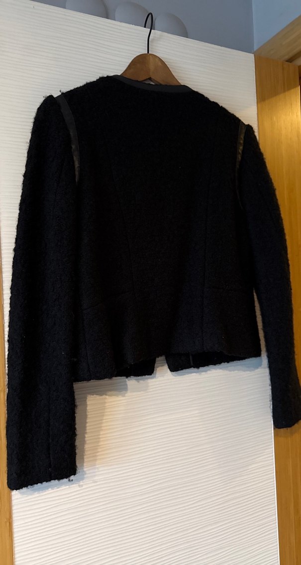 Fermuarlı Siyah Kadın Ceket - Görsel 5