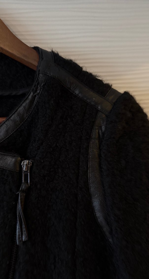 Fermuarlı Siyah Kadın Ceket - Görsel 4