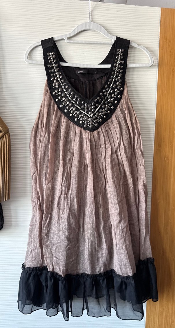 Zımba Detaylı V Yaka Bohem Kadın Elbise - Görsel 2