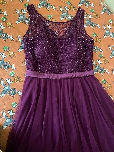 Batik Mor abiye elbise