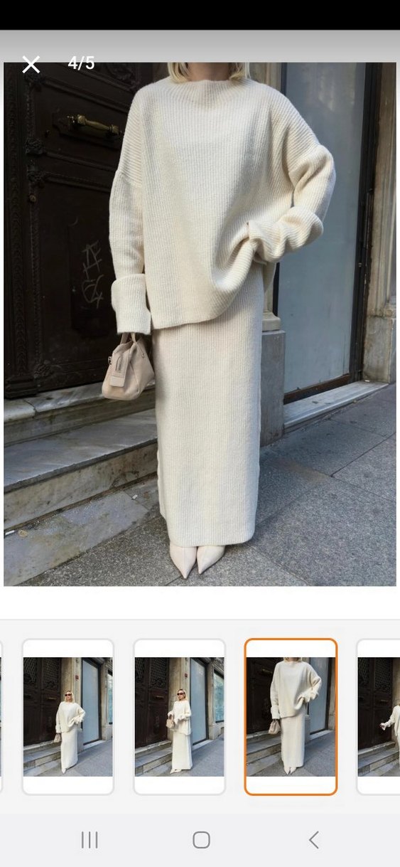 Triko etek kazak takım - Görsel 4