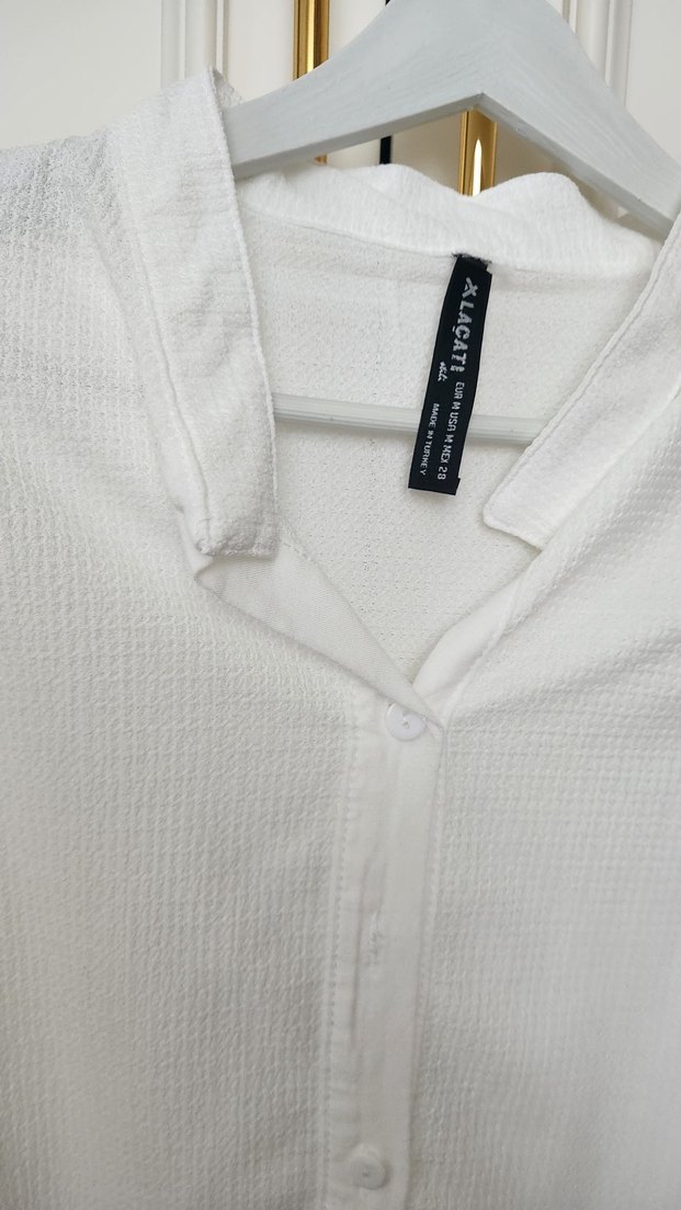 Kadın Beyaz Balon kollu Gömlek - Görsel 2