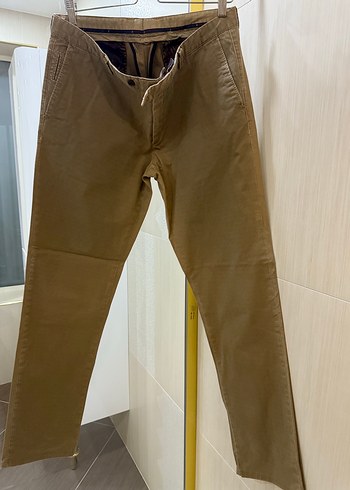 Bej slim Fit Erkek canvas Pantolon