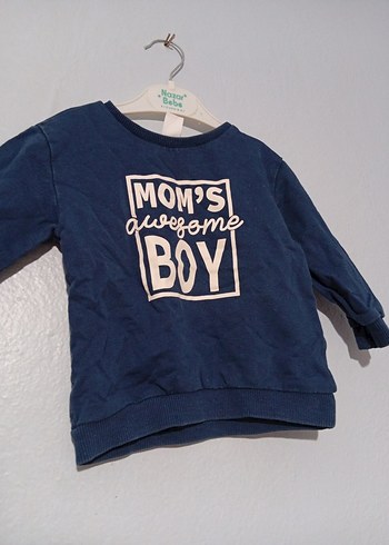 Erkek Çocuk Mavi Baskılı Uzun Kollu Sweatshirt - Görsel 2