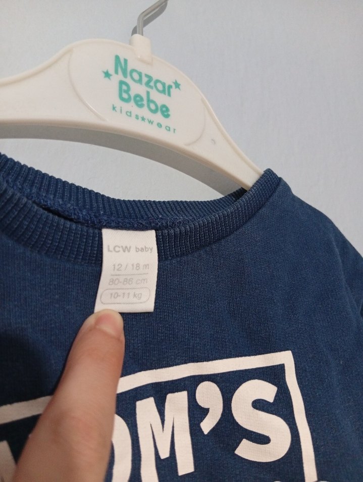 Erkek Çocuk Mavi Baskılı Uzun Kollu Sweatshirt - Görsel 3