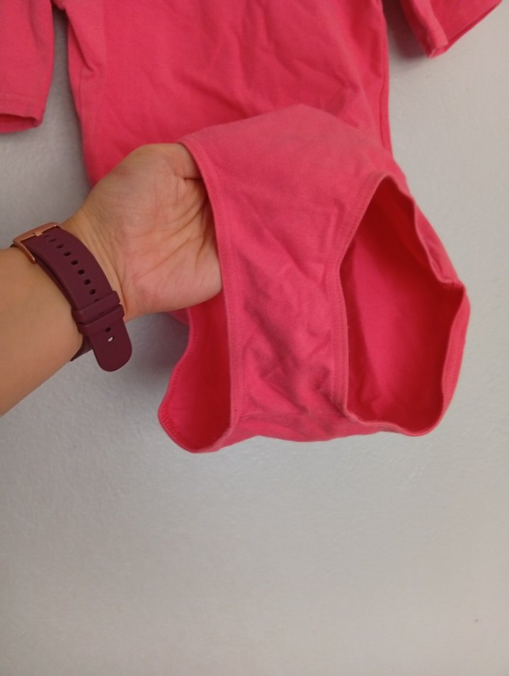 Kız Çocuk Pembe Kısa Kollu zıbın Tişört - Görsel 2