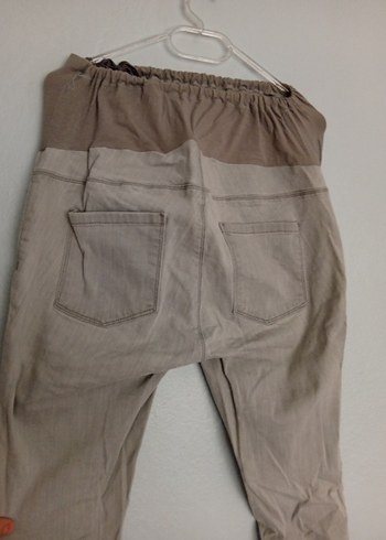 Bej Hamile Keten Pantolon - Görsel 4