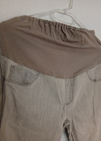 Bej Hamile Keten Pantolon - Görsel 3