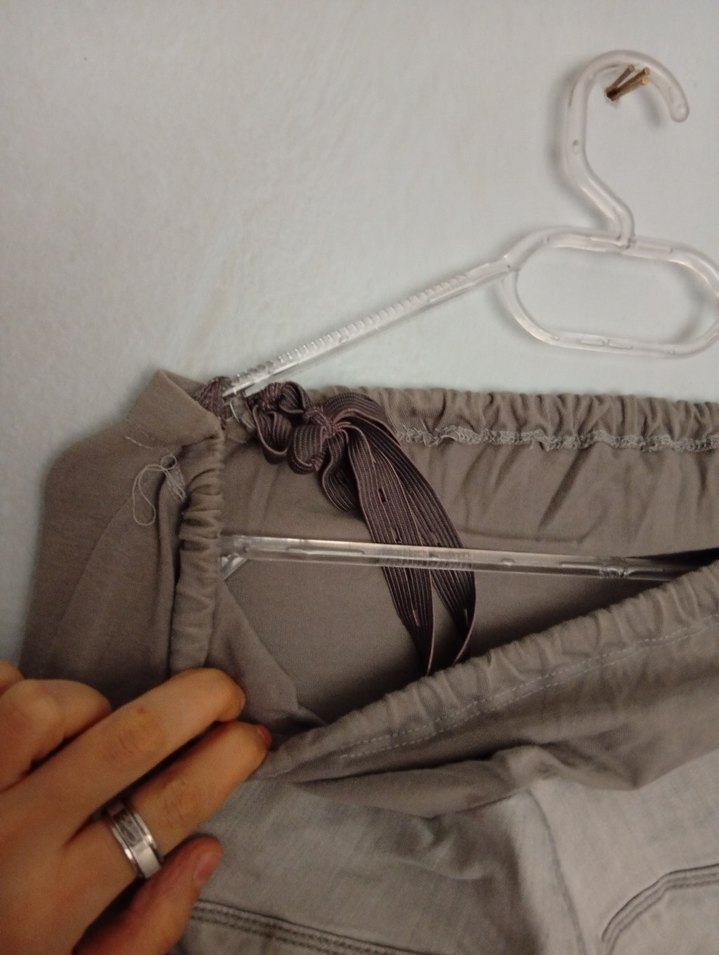 Bej Hamile Keten Pantolon - Görsel 5