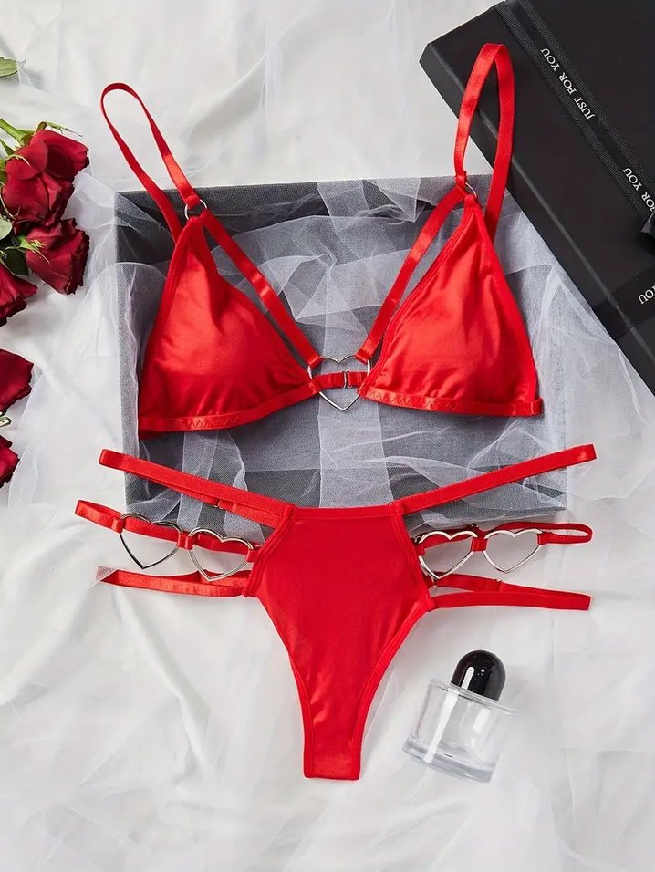 Parlak Kırmızı Minimalist Bohem Sütyen - Görsel 2