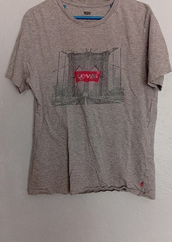 Levis Levi S Gri Melanj Bisiklet Yaka Tisort