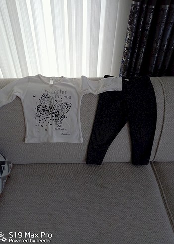 Kelebek Baskılı Simli Bebek Kız Takımı - Görsel 2