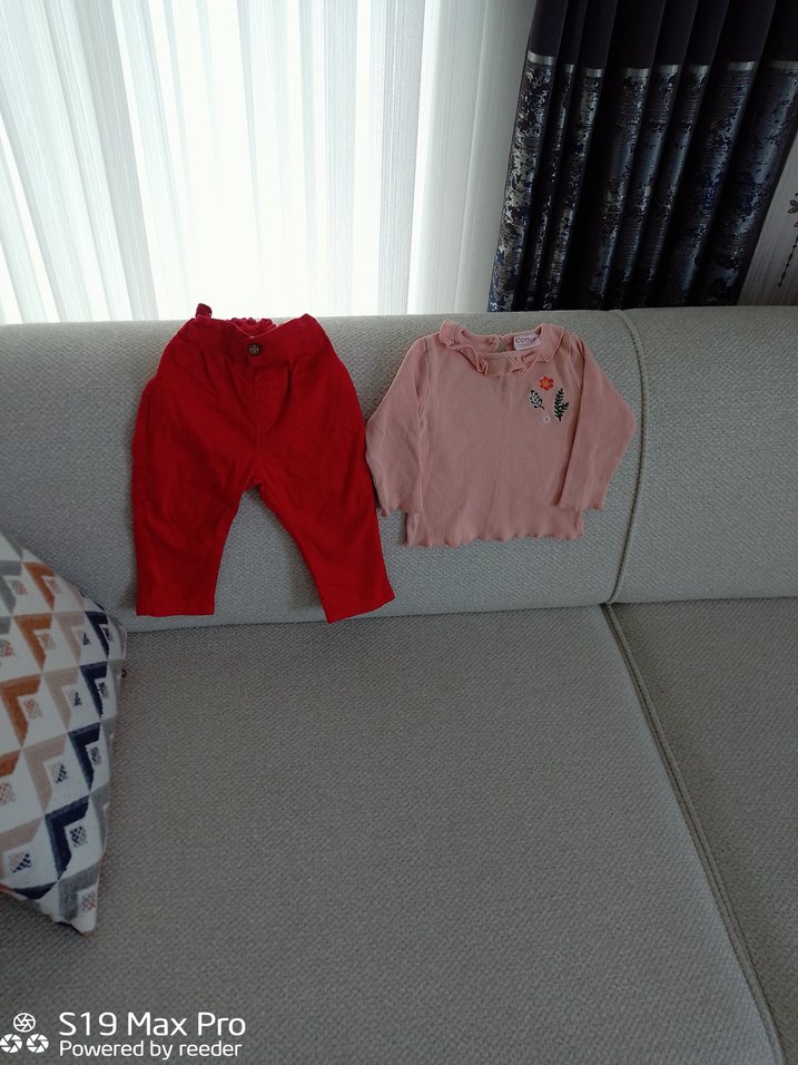 Uzun Kollu Pembe Bebek Kız Takımı - Görsel 4