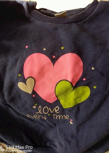 Uzun Kollu Mavi Kız Bebek Takımı - Görsel 4