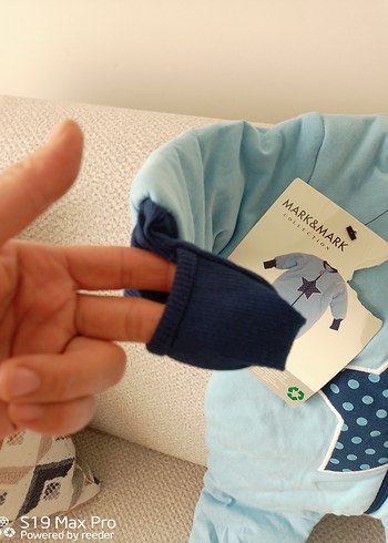 Mavi Bebek Tulumu Fermuarlı - Görsel 4