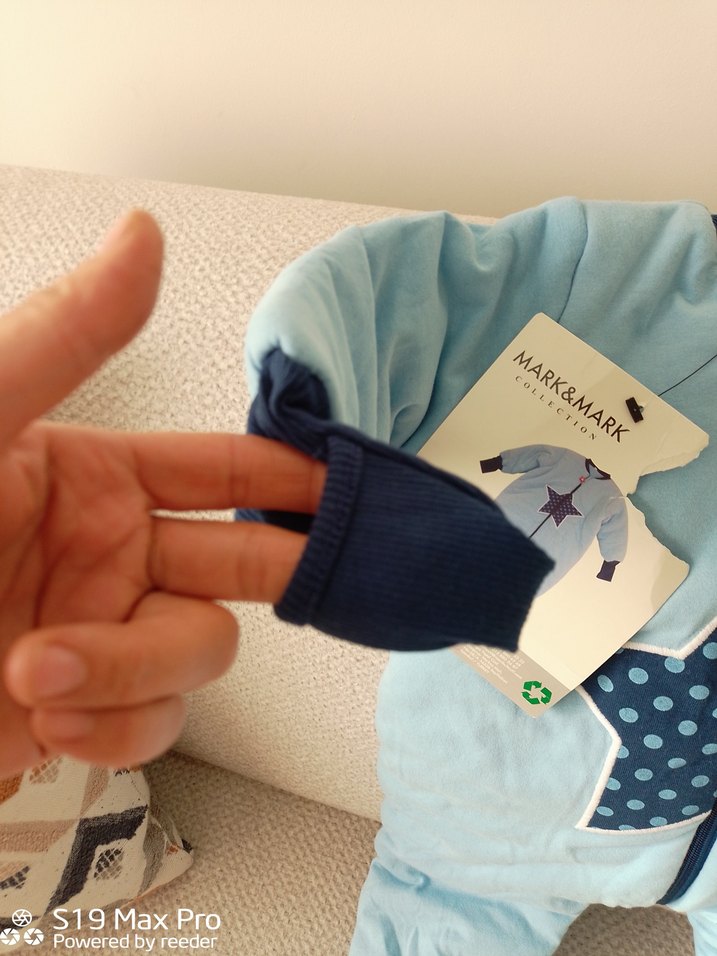 Mavi Bebek Tulumu Fermuarlı - Görsel 4