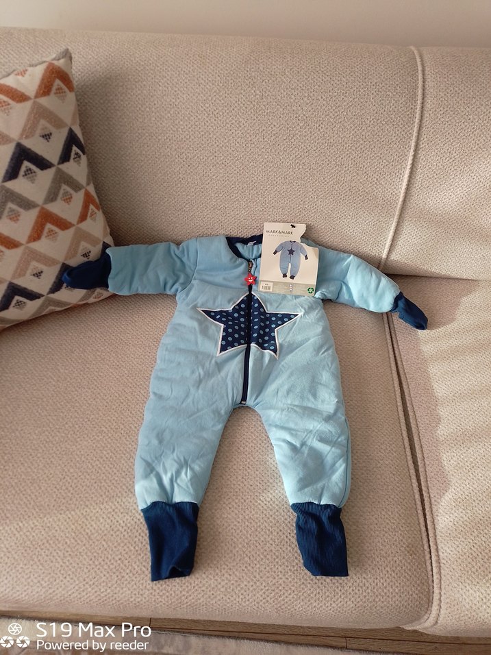 Mavi Bebek Tulumu Fermuarlı - Görsel 2