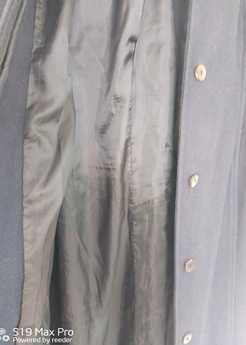 Lacivert Uzun Kadın pardesü, Kürklü, Ofis Stili - Görsel 6