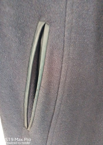 Lacivert Uzun Kadın pardesü, Kürklü, Ofis Stili - Görsel 8