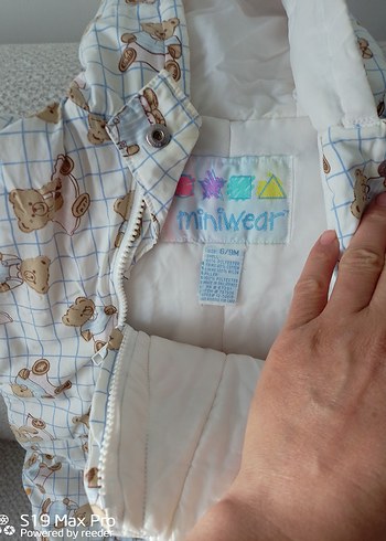 Kapüşonlu Beyaz Desenli Bebek Tulumu - Görsel 2